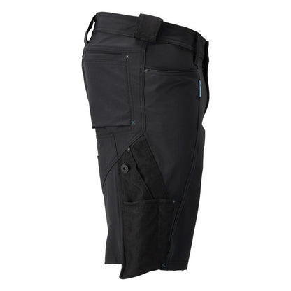 Black - Side - Mascot Mens Advanced Work Shorts