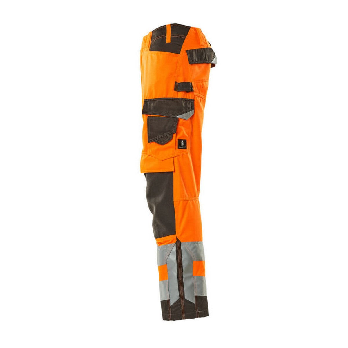 Hi Vis Orange-Dark Anthracite - Lifestyle - Mascot Mens Safe Supreme Hi-Vis Knee Pad Pockets Work Trousers