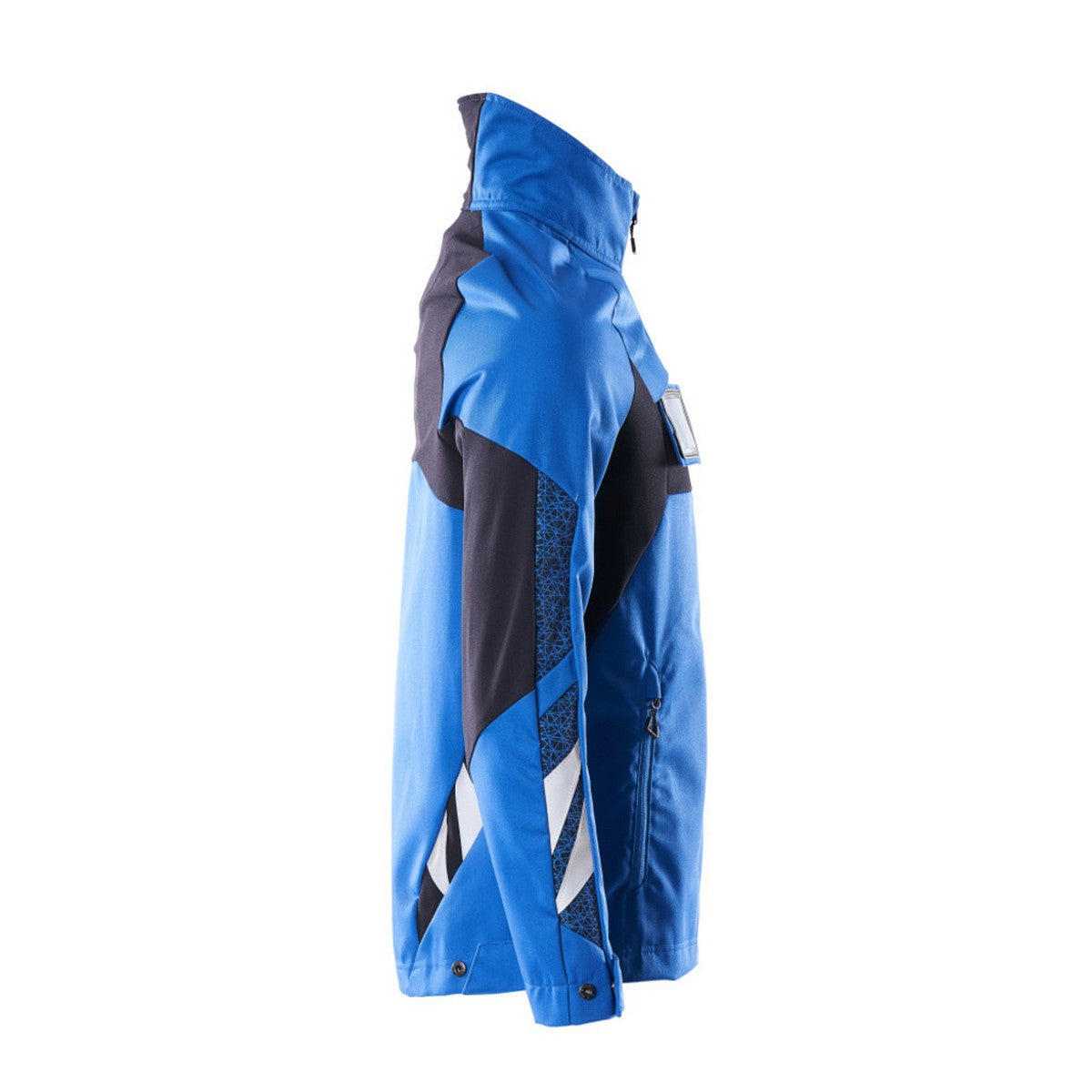 Azure Blue-Dark Navy - Side - Mascot Mens Accelerate Stretch Jacket