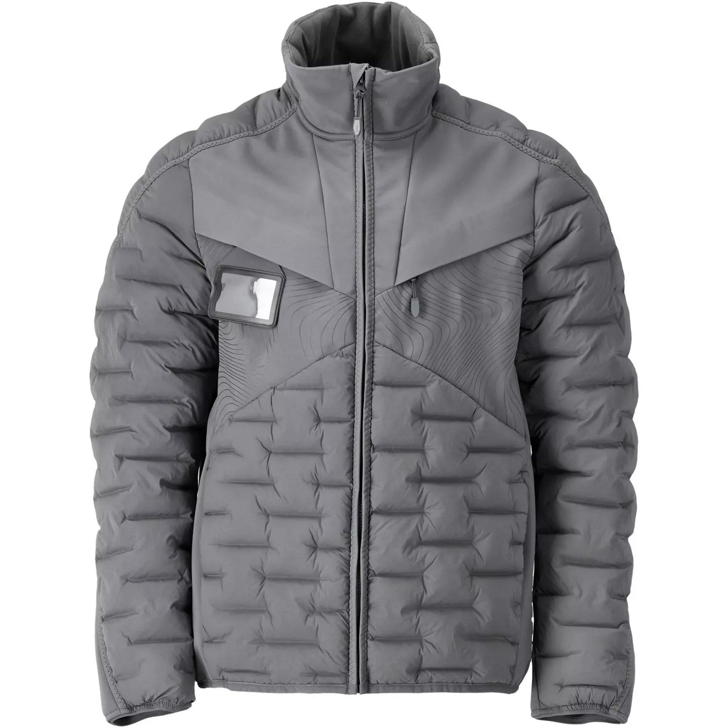 Stone Grey - Front - Mascot Mens Customised Quilted Jacket
