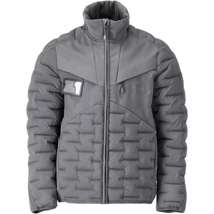 Stone Grey - Front - Mascot Mens Customised Quilted Jacket