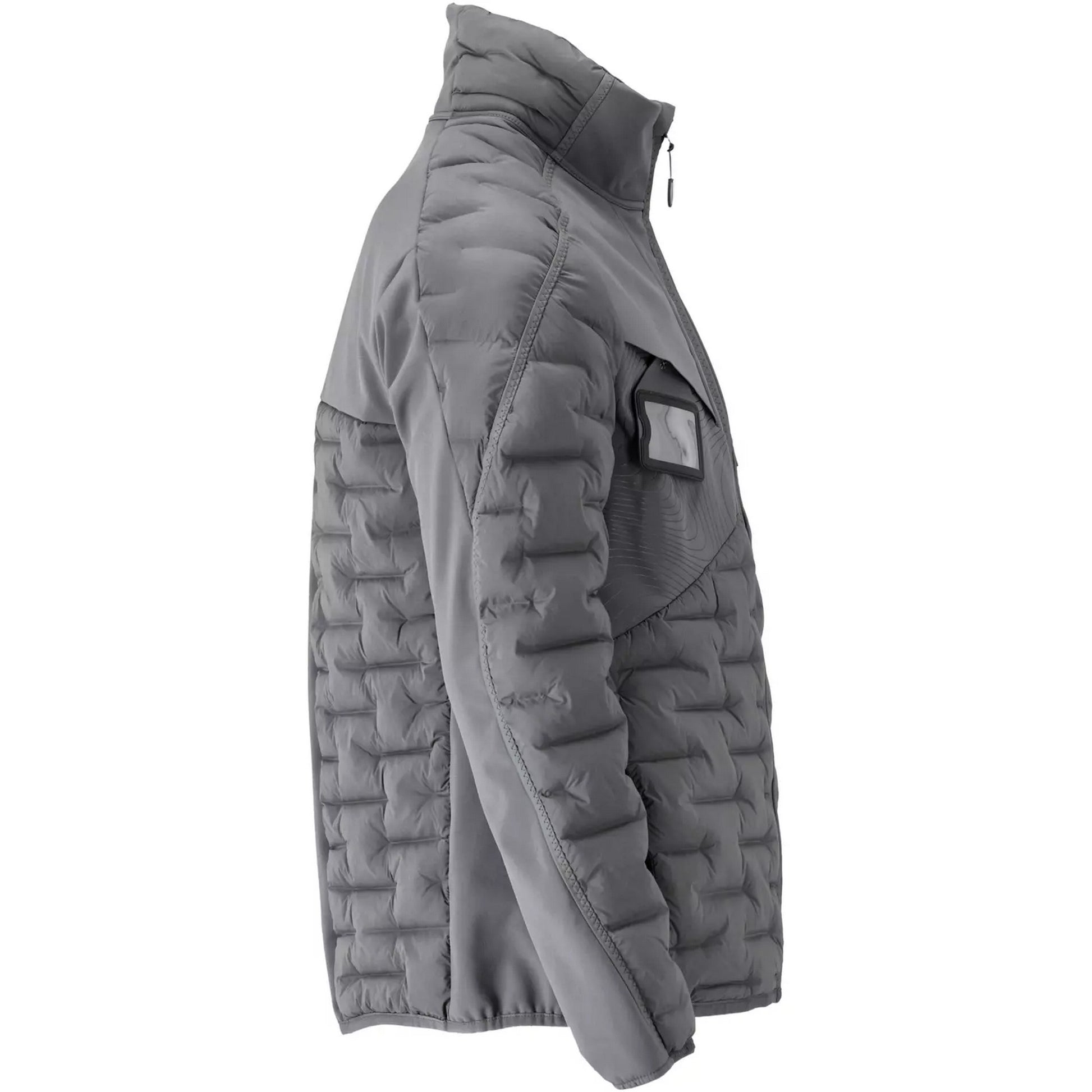Stone Grey - Side - Mascot Mens Customised Quilted Jacket