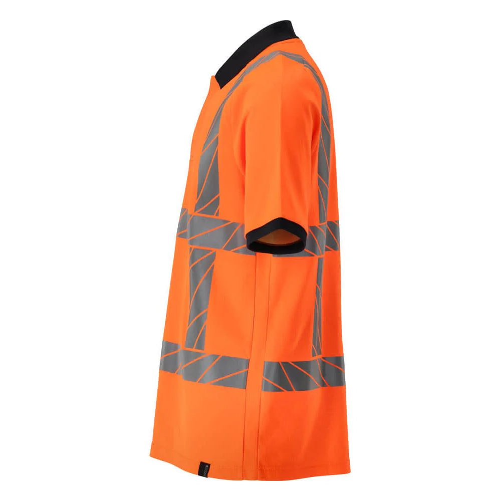 Hi Vis Orange - Side - Mascot Mens Accelerate Safe Slim Hi-Vis Polo Shirt