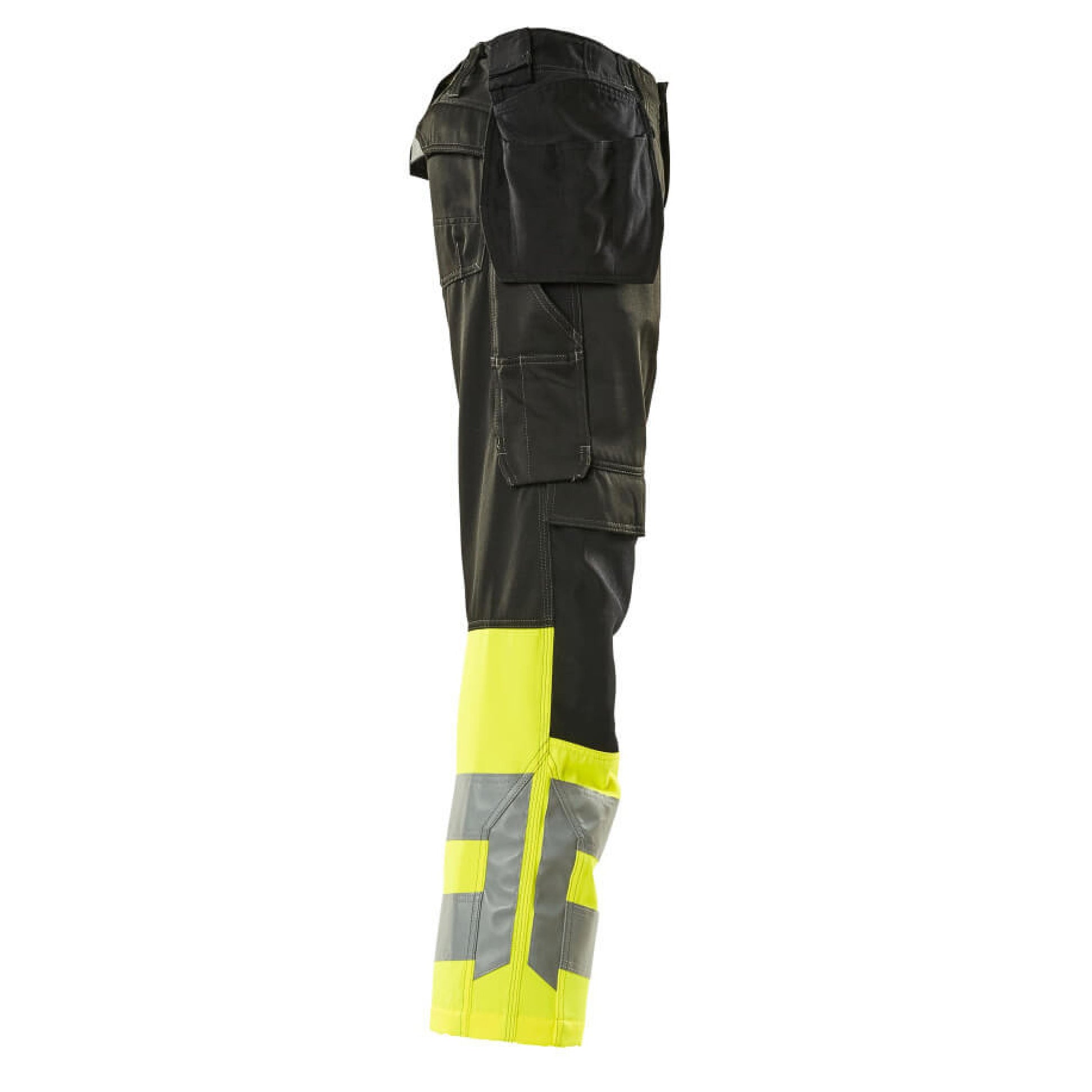 Black-Hi Vis Yellow - Lifestyle - Mascot Mens Safe Supreme Holster Pocket Work Trousers