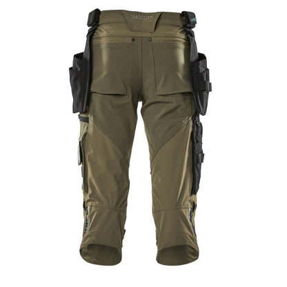 Moss Green - Back - Mascot Mens Advanced 3-4 Length Trousers