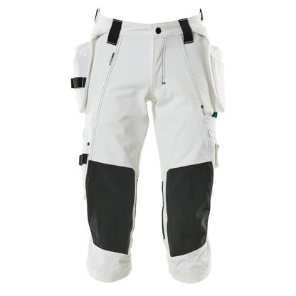 White - Front - Mascot Mens Advanced 3-4 Length Trousers