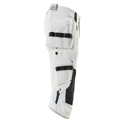 White - Lifestyle - Mascot Mens Advanced 3-4 Length Trousers