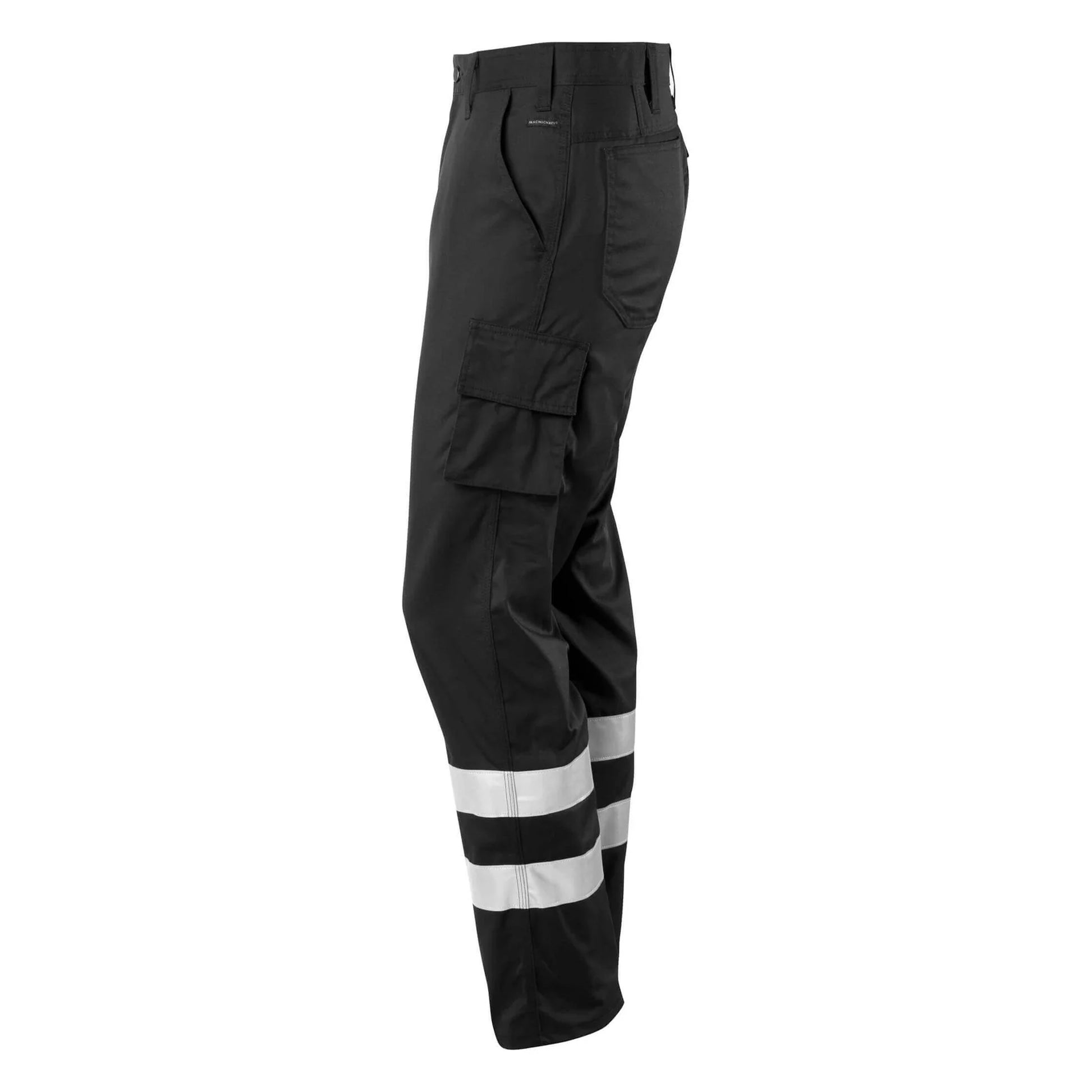 Black - Side - Mascot Mens Macmichael Cargo Pocket Work Trousers