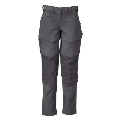 Stone Grey - Front - Mascot Mens Customised Knee Pad Pockets Fitted Trousers
