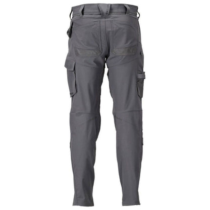 Stone Grey - Back - Mascot Mens Customised Knee Pad Pockets Fitted Trousers