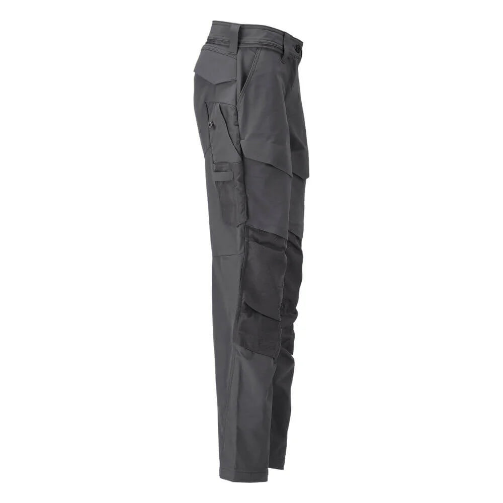 Stone Grey - Lifestyle - Mascot Mens Customised Knee Pad Pockets Fitted Trousers