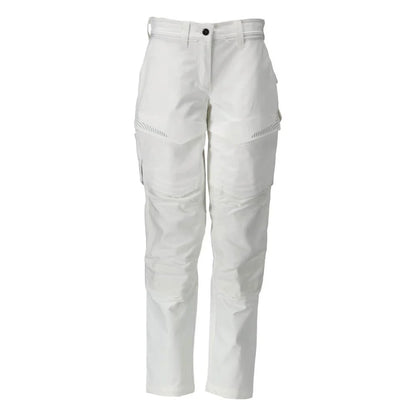 White - Front - Mascot Mens Customised Knee Pad Pockets Fitted Trousers