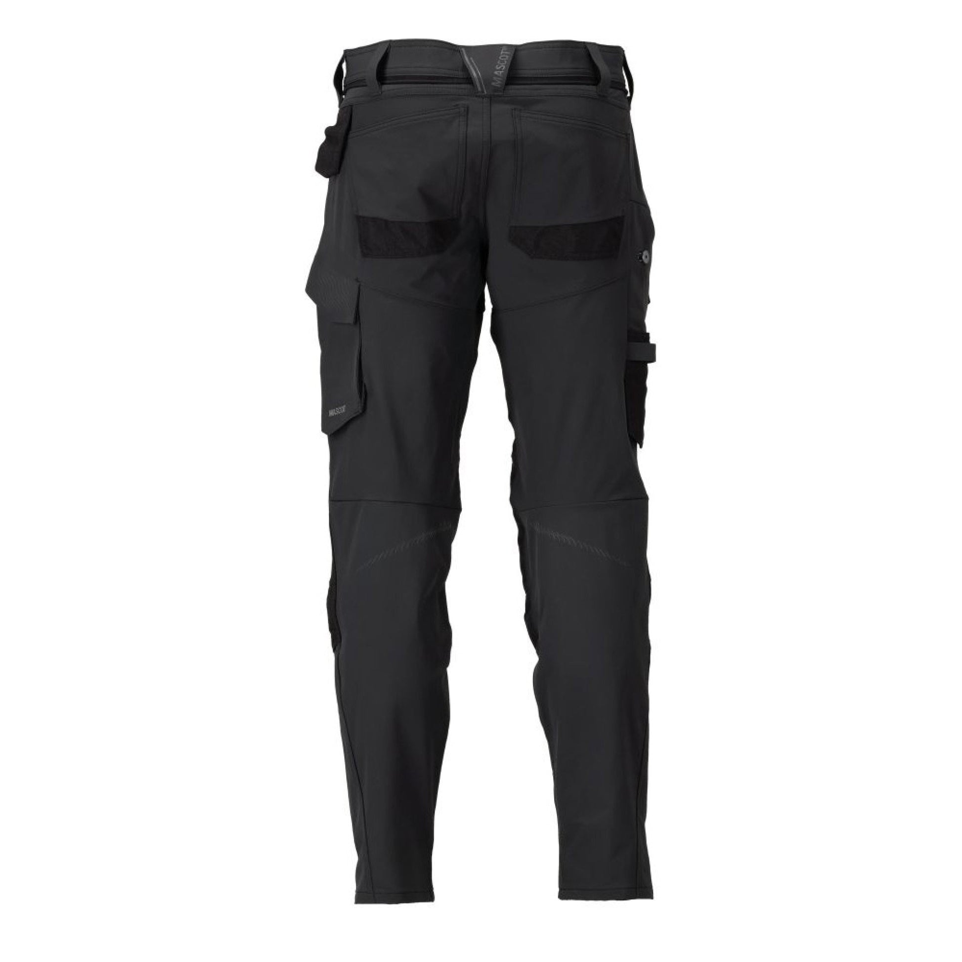 Black - Back - Mascot Mens Customised Knee Pad Pockets Fitted Trousers