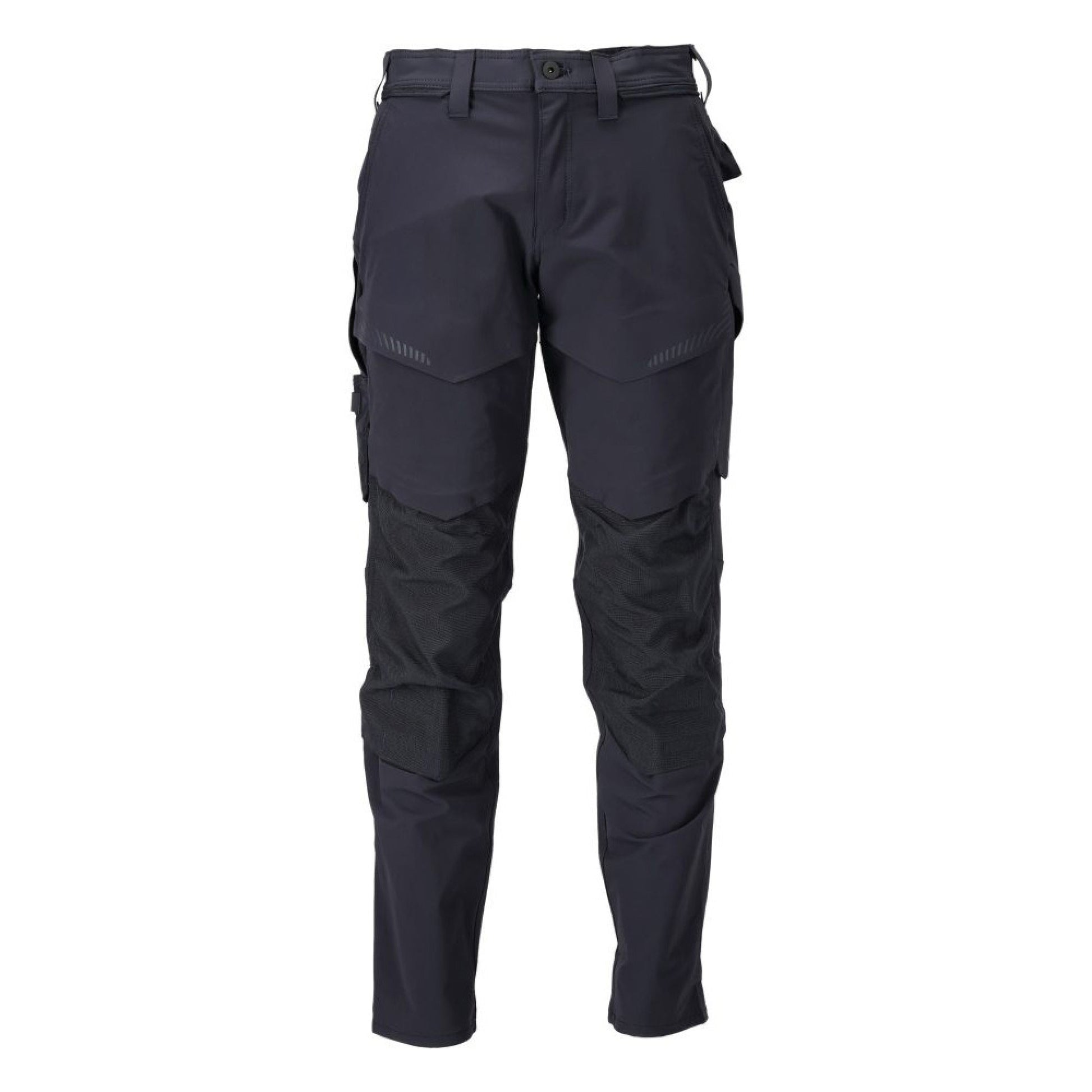 Dark Navy - Front - Mascot Mens Customised Knee Pad Pockets Fitted Trousers