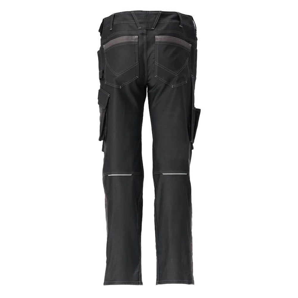 Black-Dark Anthracite - Back - Mascot Mens Unique Knee Pad Pockets Work Trousers