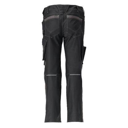 Black-Dark Anthracite - Back - Mascot Mens Unique Knee Pad Pockets Work Trousers