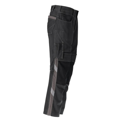 Black-Dark Anthracite - Lifestyle - Mascot Mens Unique Knee Pad Pockets Work Trousers