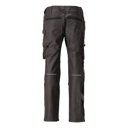 Dark Anthracite-Black - Back - Mascot Mens Unique Knee Pad Pockets Work Trousers