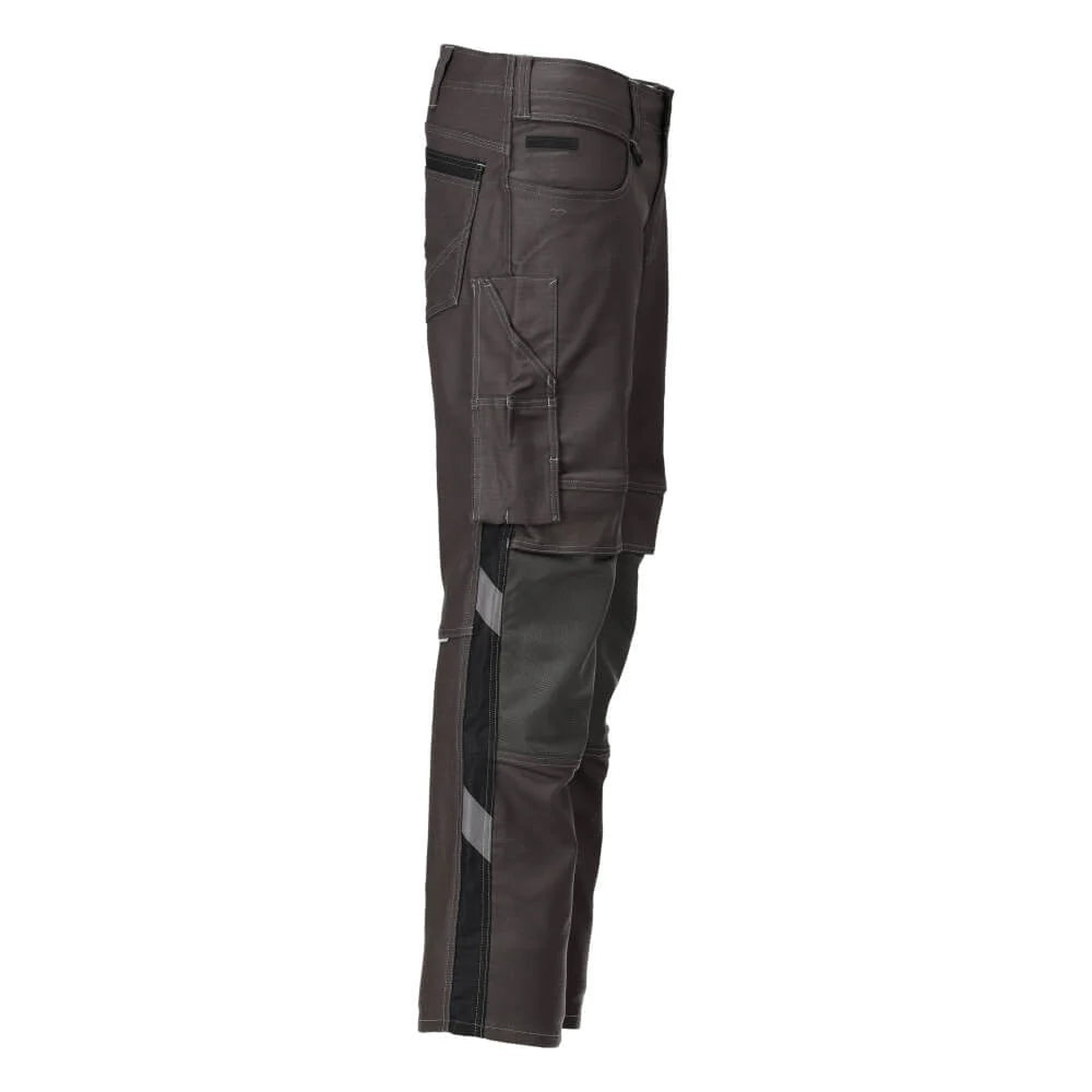 Dark Anthracite-Black - Lifestyle - Mascot Mens Unique Knee Pad Pockets Work Trousers