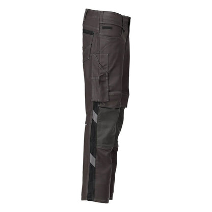 Dark Anthracite-Black - Lifestyle - Mascot Mens Unique Knee Pad Pockets Work Trousers