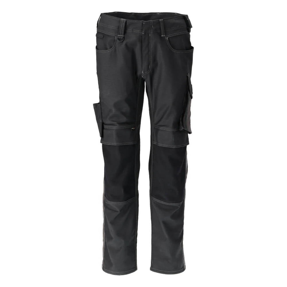 Black-Dark Anthracite - Front - Mascot Mens Unique Knee Pad Pockets Work Trousers