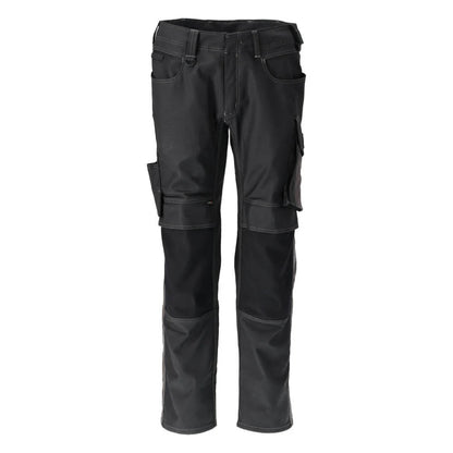 Black-Dark Anthracite - Front - Mascot Mens Unique Knee Pad Pockets Work Trousers