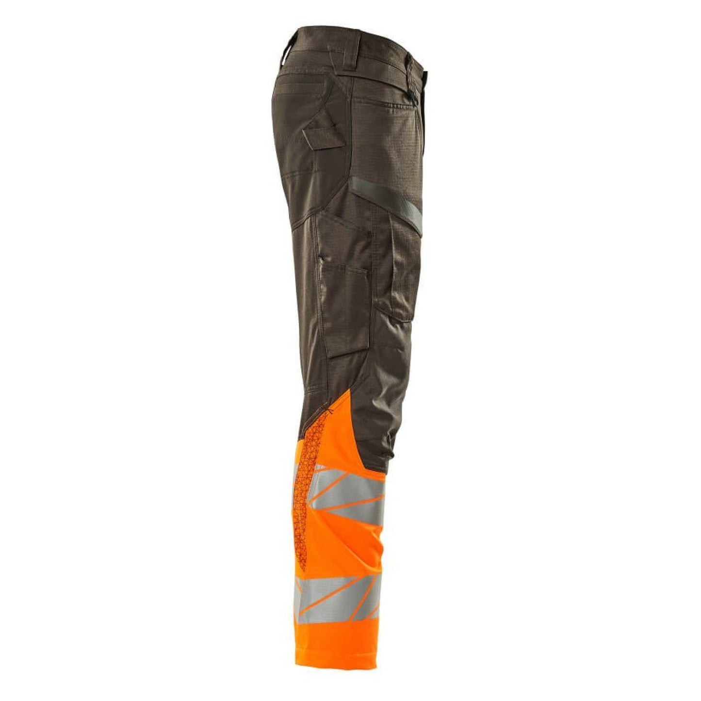 Dark Anthracite-Hi Vis Orange - Side - Mascot Womens-Ladies Accelerate Safe Hi-Vis Knee Pad Pockets Work Trousers