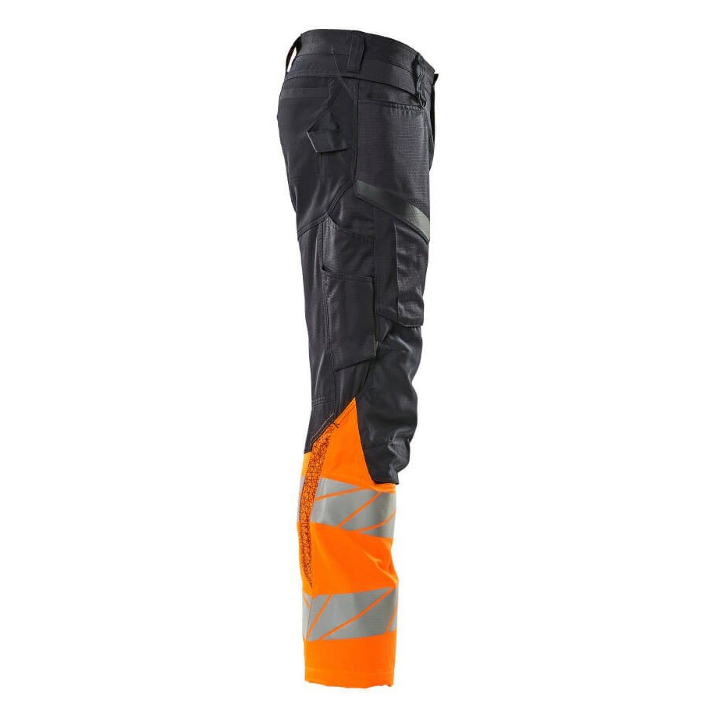 Dark Navy-Hi Vis Orange - Pack Shot - Mascot Womens-Ladies Accelerate Safe Hi-Vis Knee Pad Pockets Work Trousers