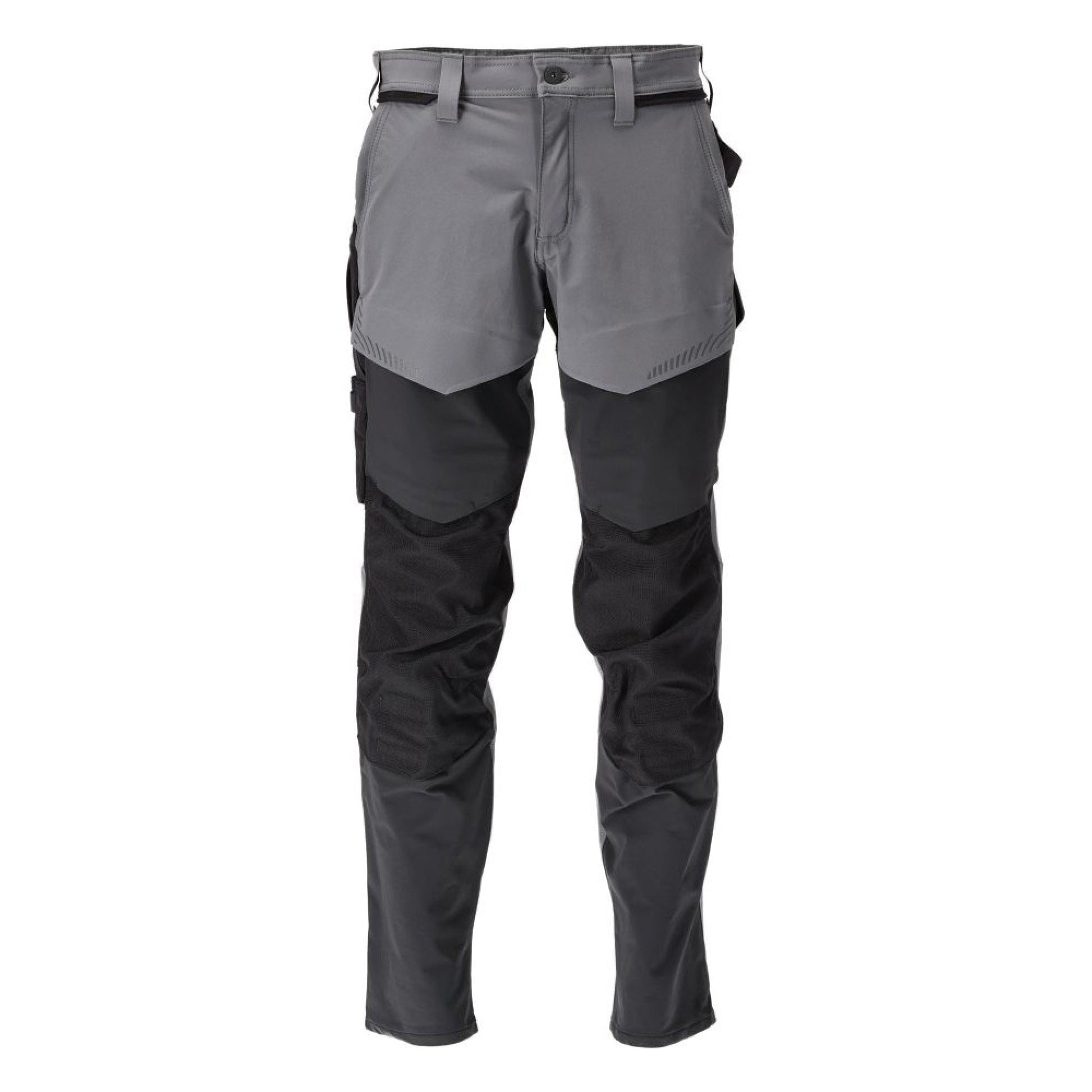 Stone Grey-Black - Front - Mascot Mens Customised Knee Pad Pockets Short Work Trousers