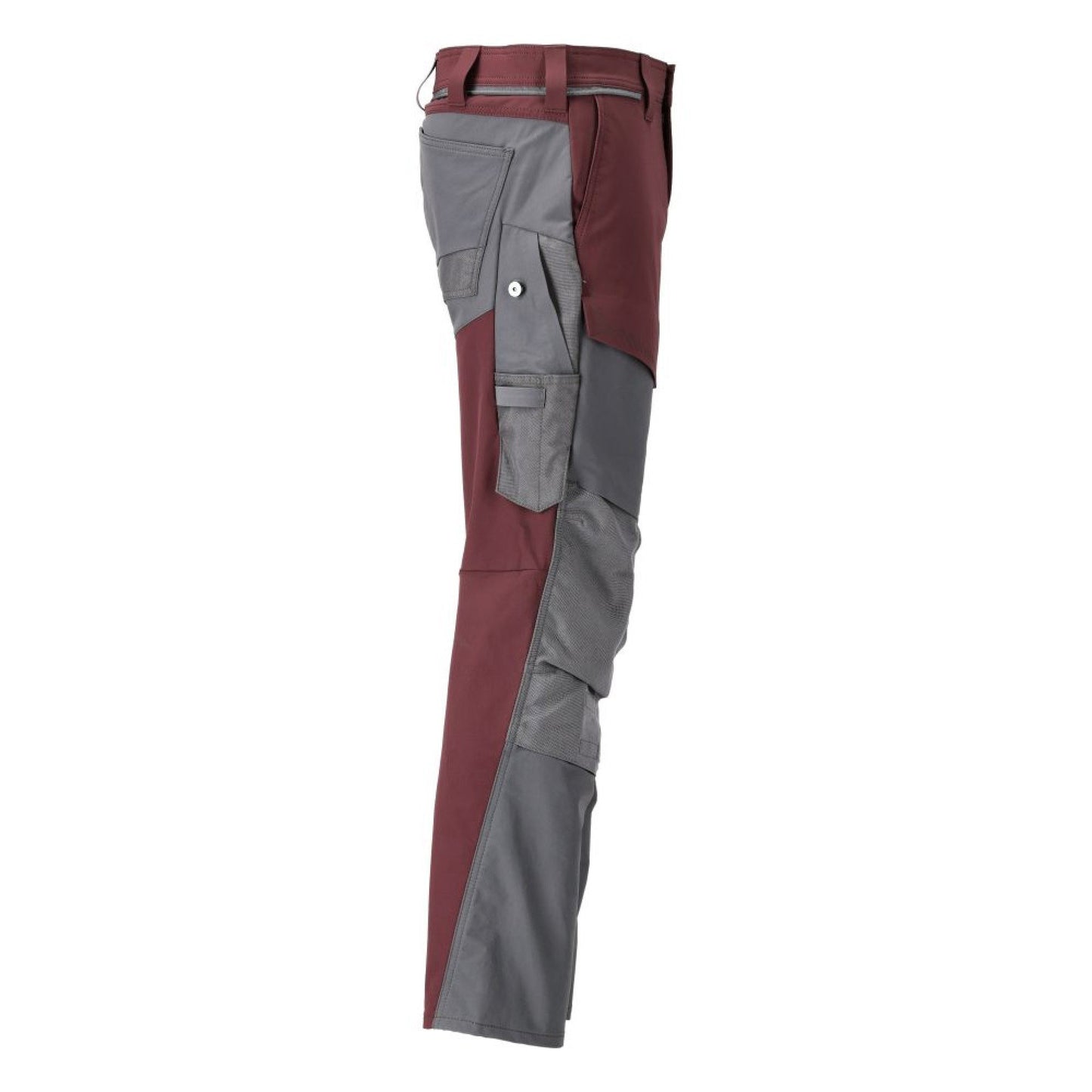 Bordeaux-Stone Grey - Lifestyle - Mascot Mens Customised Knee Pad Pockets Long Work Trousers
