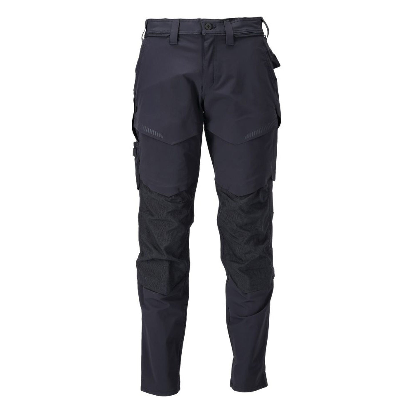 Dark Navy - Front - Mascot Mens Customised Knee Pad Pockets Long Work Trousers