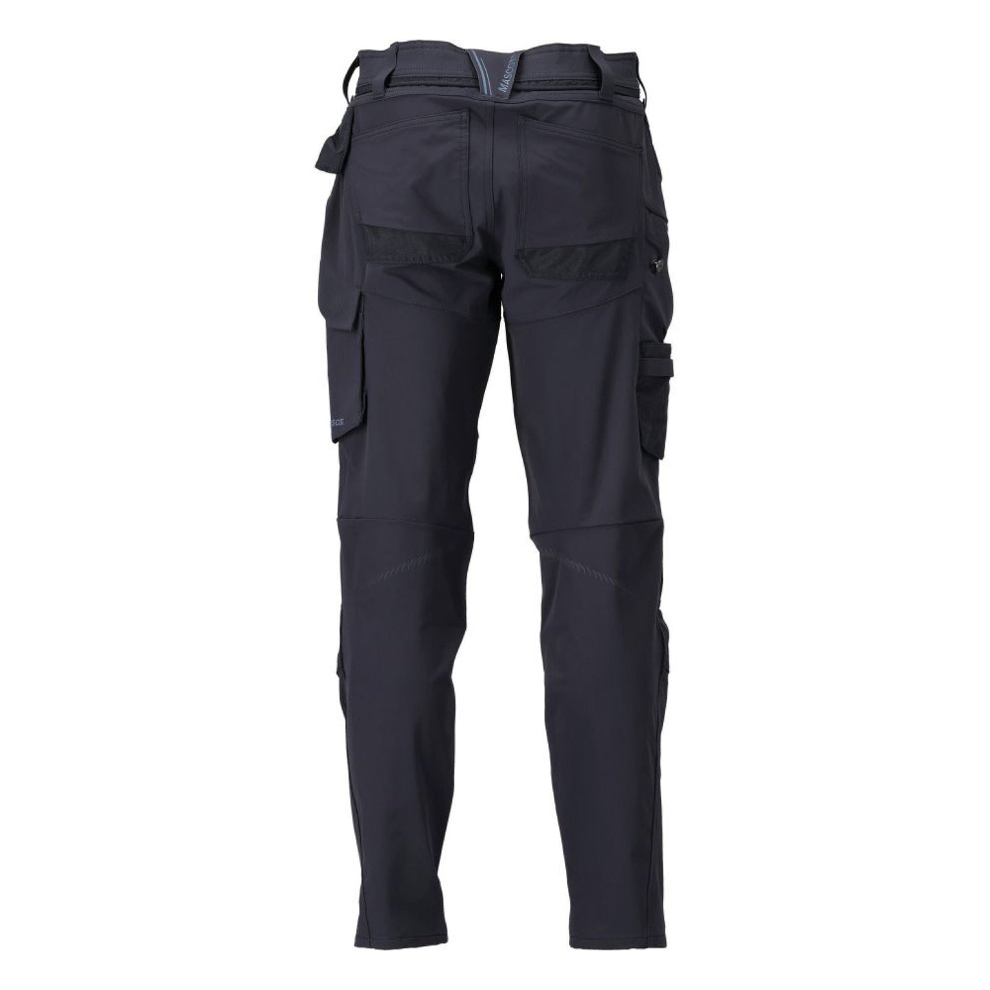 Dark Navy - Back - Mascot Mens Customised Knee Pad Pockets Long Work Trousers