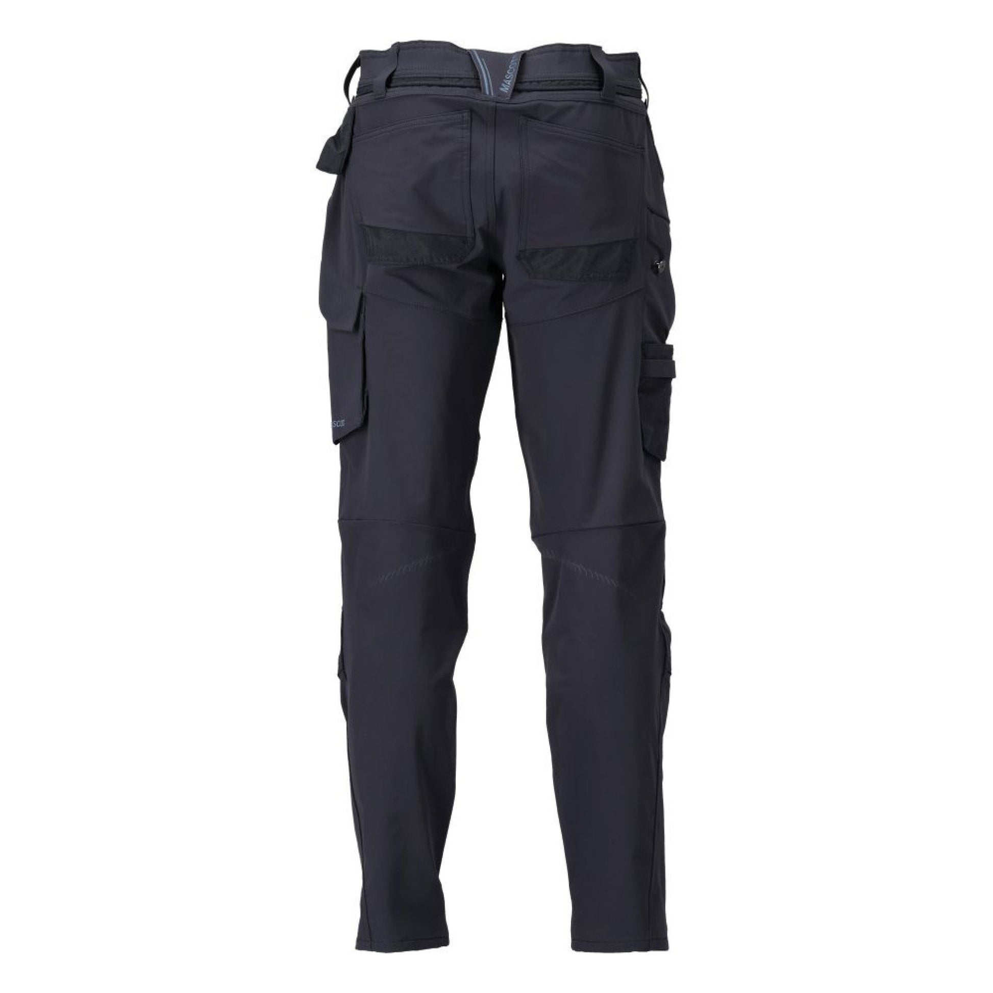 Dark Navy - Back - Mascot Mens Customised Knee Pad Pockets Long Work Trousers