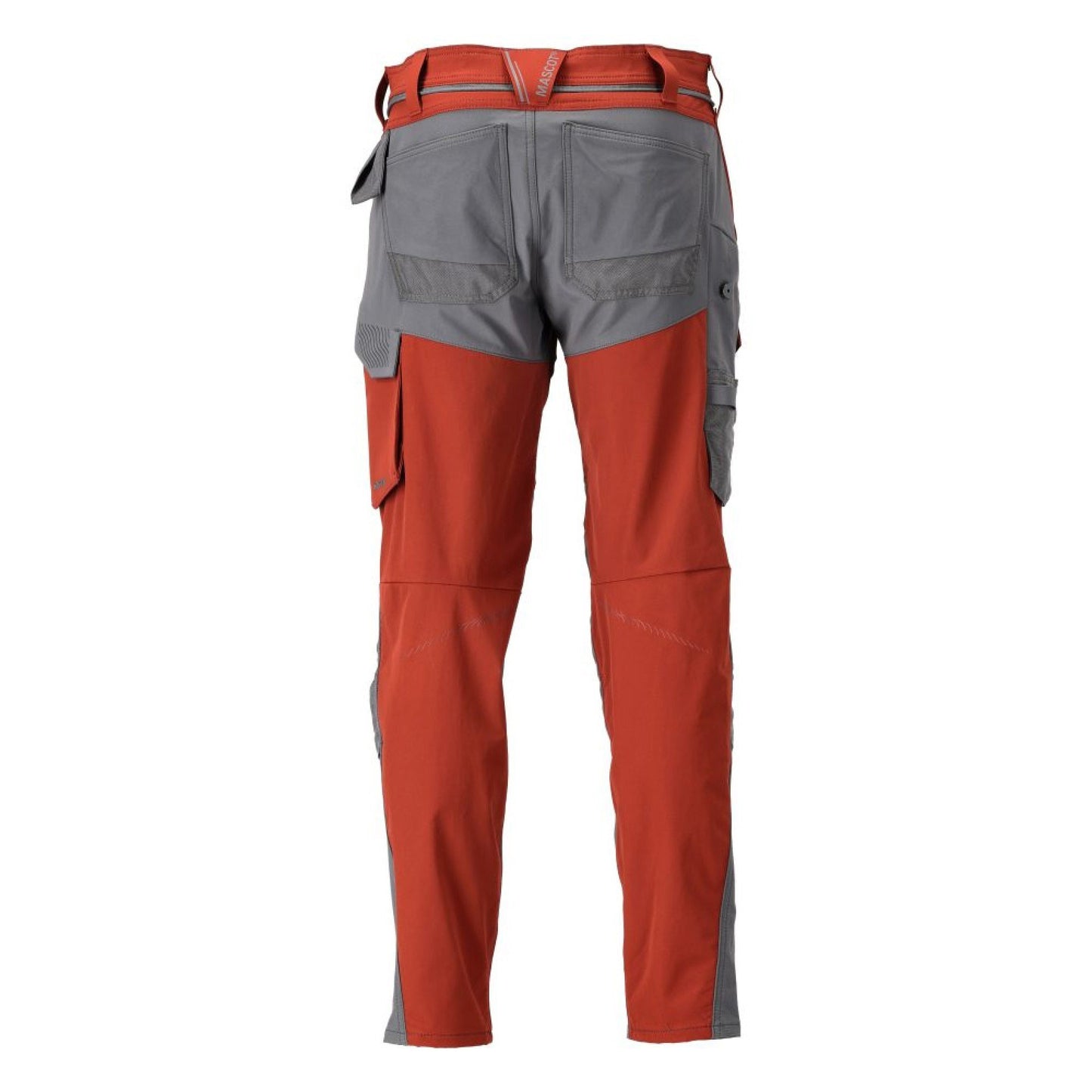 Autumn Red-Stone Grey - Back - Mascot Mens Customised Knee Pad Pockets Long Work Trousers