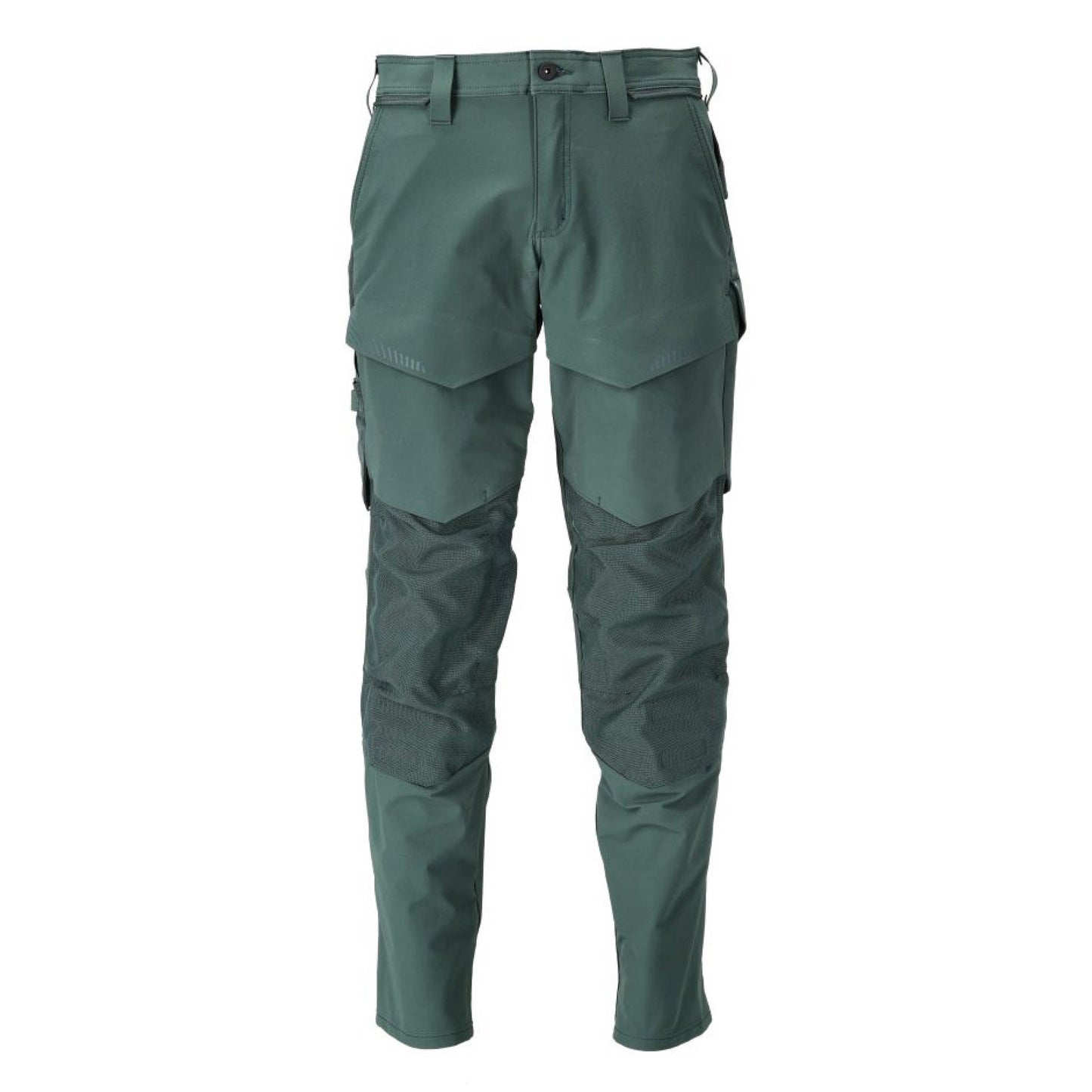 Forest Green - Front - Mascot Mens Customised Knee Pad Pockets Long Work Trousers
