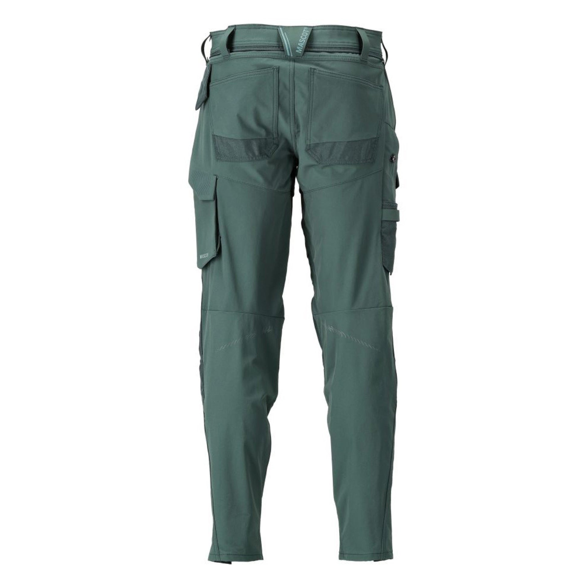 Forest Green - Back - Mascot Mens Customised Knee Pad Pockets Long Work Trousers