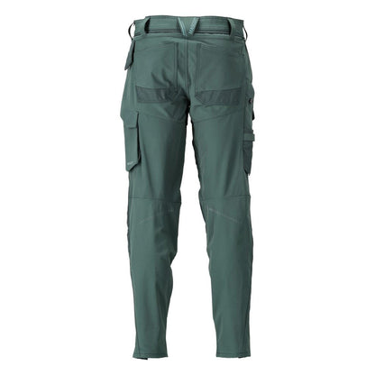 Forest Green - Back - Mascot Mens Customised Knee Pad Pockets Long Work Trousers