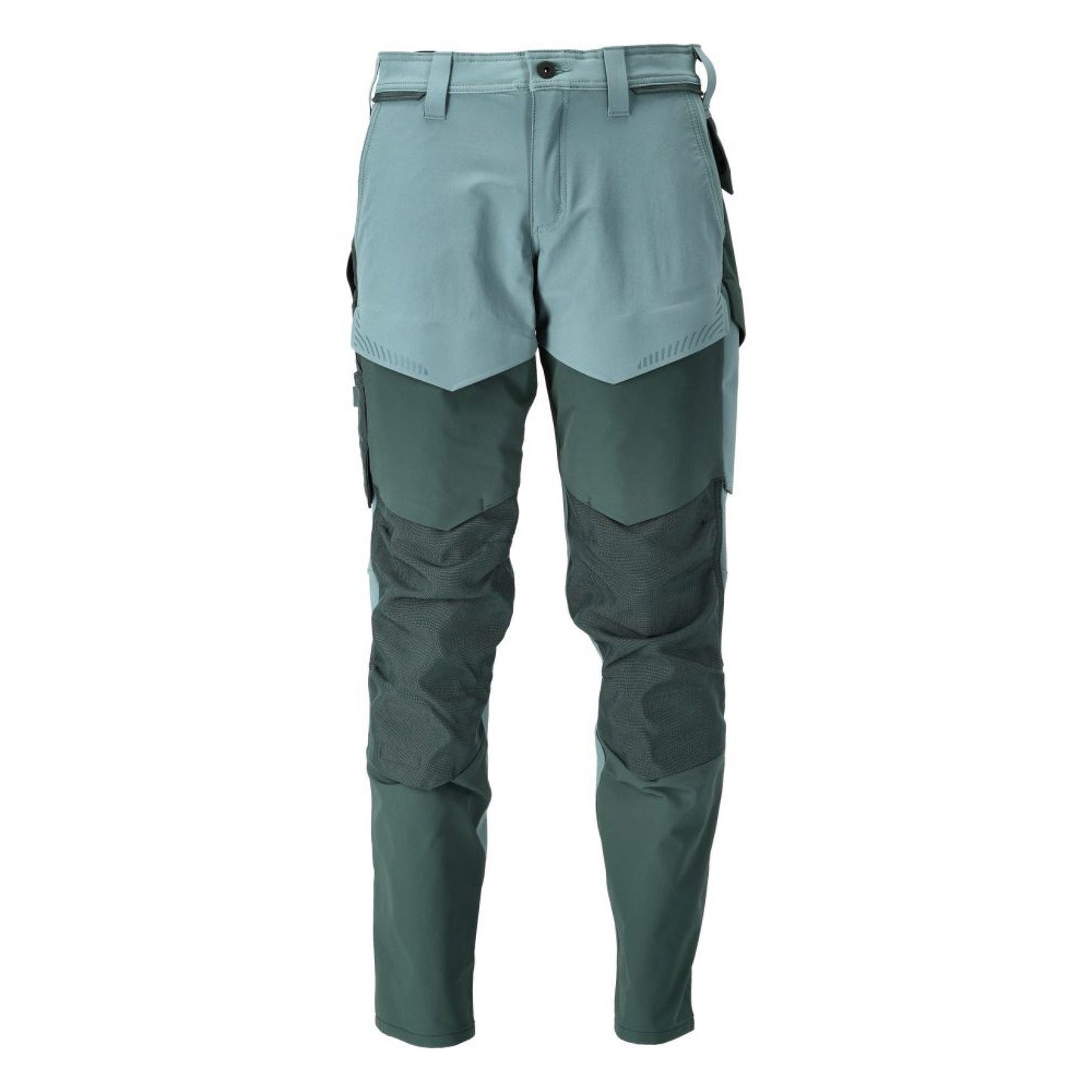Light Forest Green-Forest Green - Front - Mascot Mens Customised Knee Pad Pockets Long Work Trousers