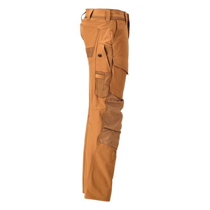 Nut Brown - Lifestyle - Mascot Mens Customised Knee Pad Pockets Long Work Trousers