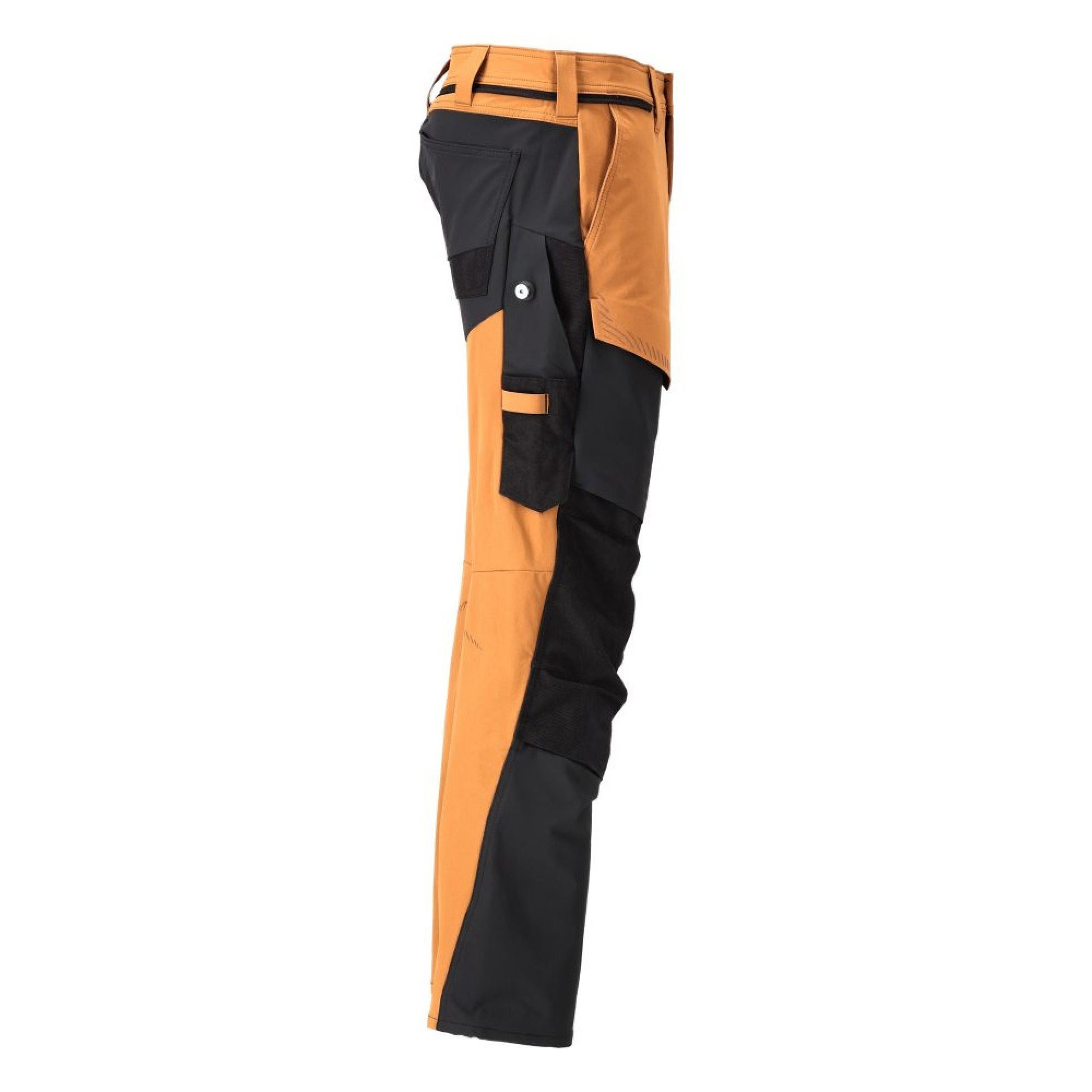 Nut Brown-Black - Lifestyle - Mascot Mens Customised Knee Pad Pockets Long Work Trousers