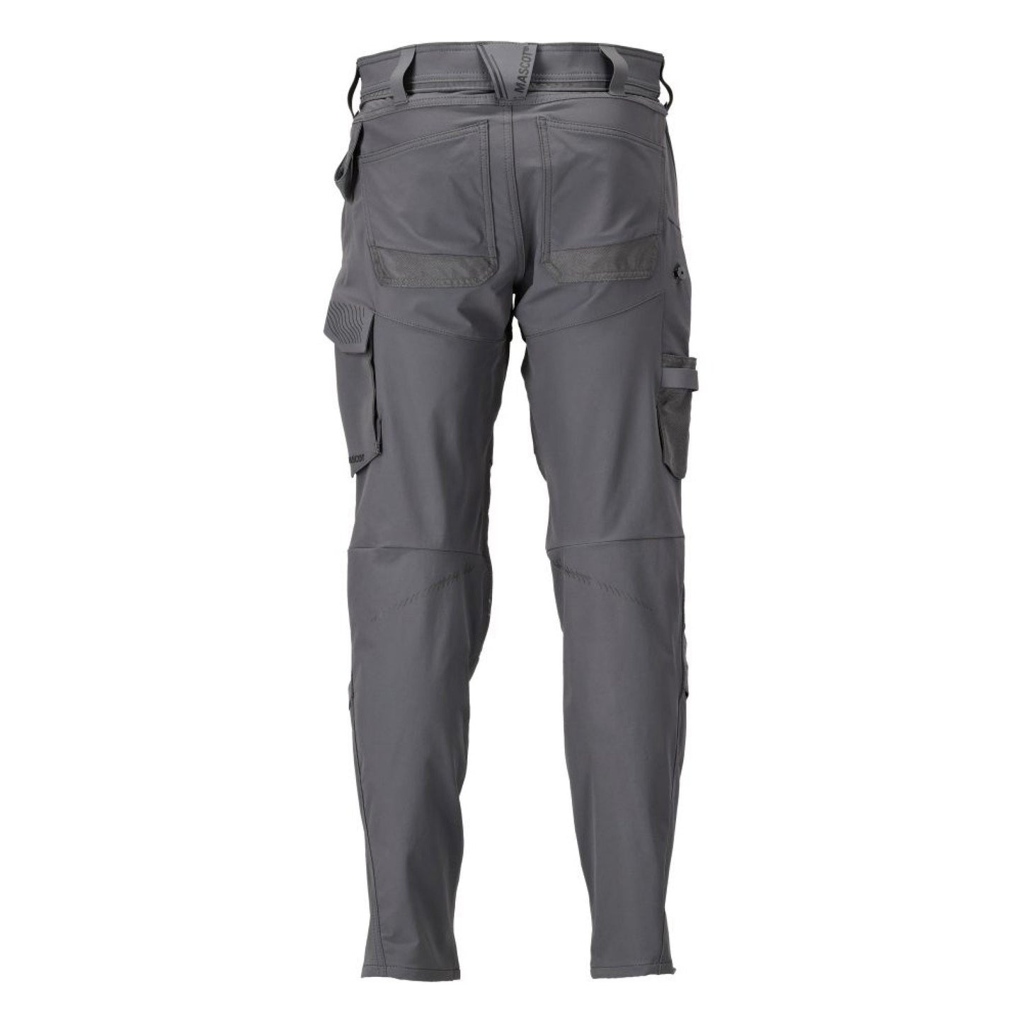 Stone Grey - Back - Mascot Mens Customised Knee Pad Pockets Long Work Trousers
