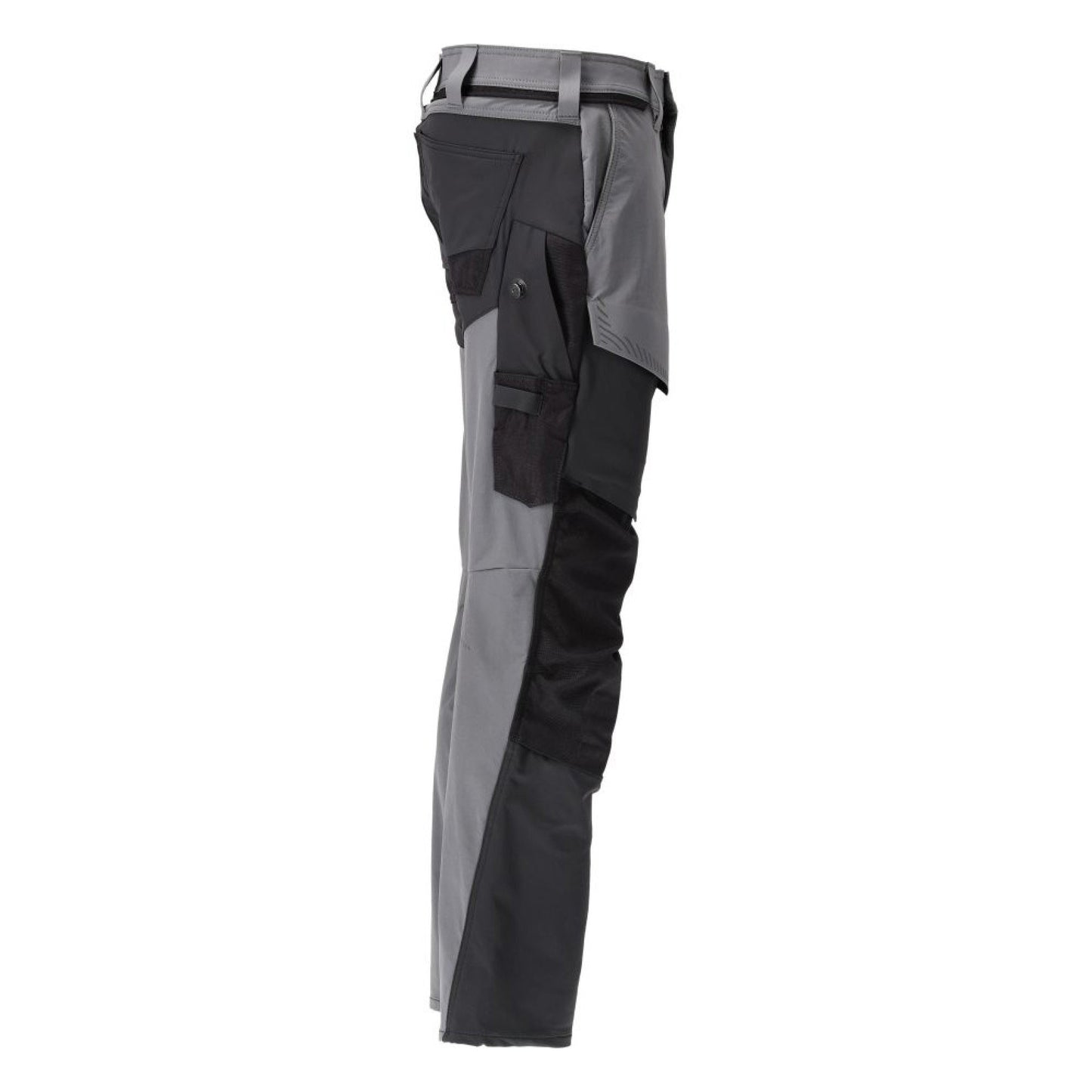 Stone Grey-Black - Lifestyle - Mascot Mens Customised Knee Pad Pockets Long Work Trousers
