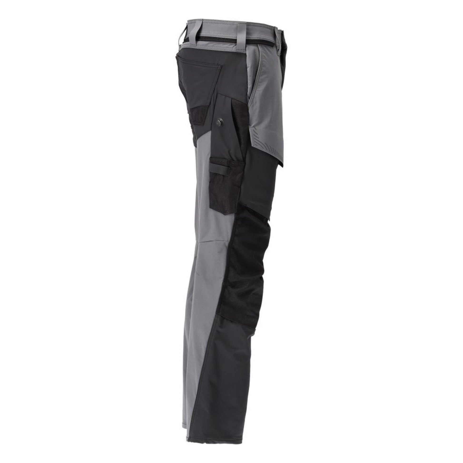 Stone Grey-Black - Lifestyle - Mascot Mens Customised Knee Pad Pockets Long Work Trousers