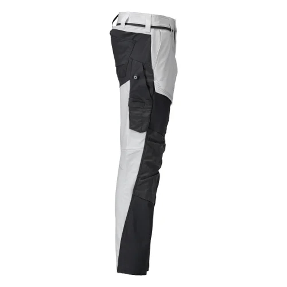 White-Stone Grey - Lifestyle - Mascot Mens Customised Knee Pad Pockets Long Work Trousers