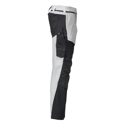 White-Stone Grey - Lifestyle - Mascot Mens Customised Knee Pad Pockets Long Work Trousers