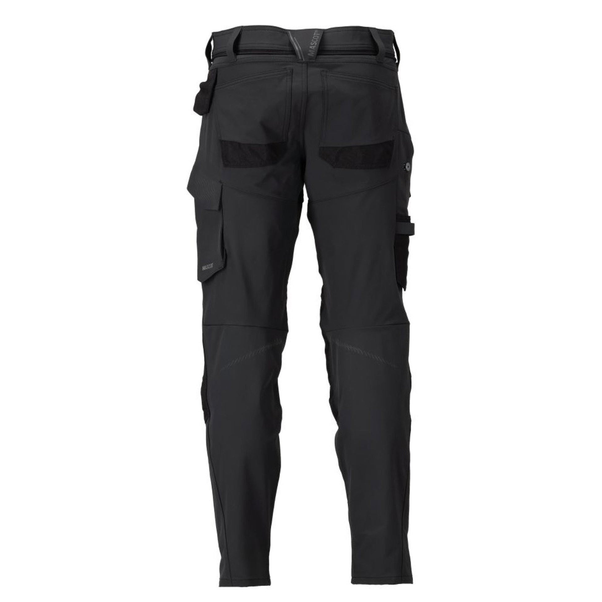 Black - Back - Mascot Mens Customised Knee Pad Pockets Long Work Trousers