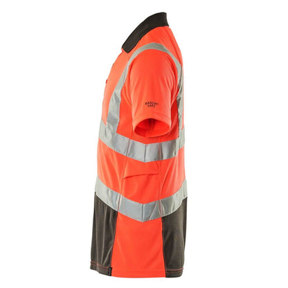 Hi Vis Red-Dark Anthracite - Side - Mascot Mens Anadia Safe Young Hi-Vis Polo Shirt