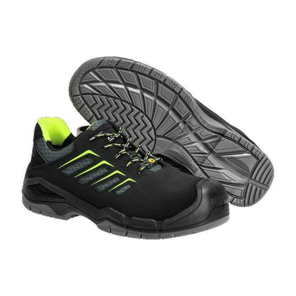 Black - Pack Shot - Mascot Womens-Ladies Footwear Fit Fujiyama Leather Safety Shoes