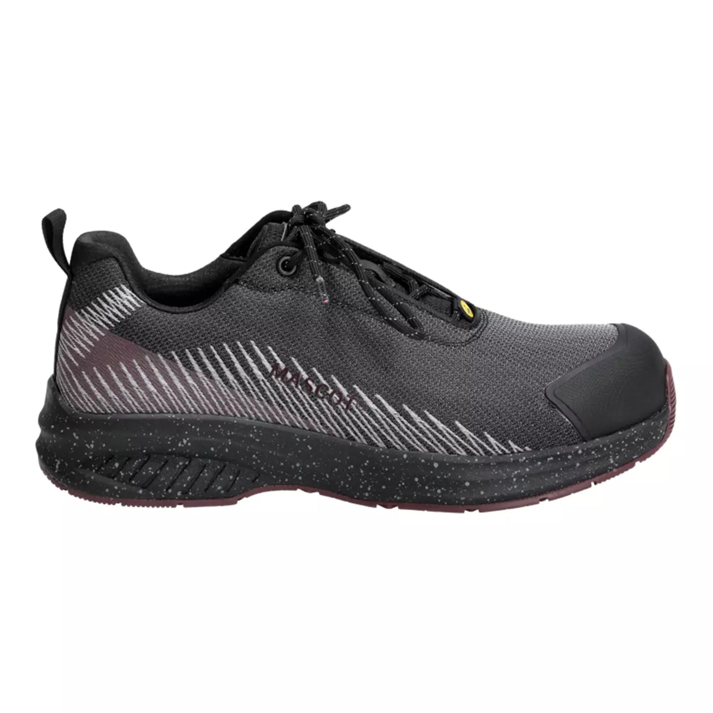Stone Grey-Bordeaux - Front - Mascot Womens-Ladies Footwear Customised Safety Shoes
