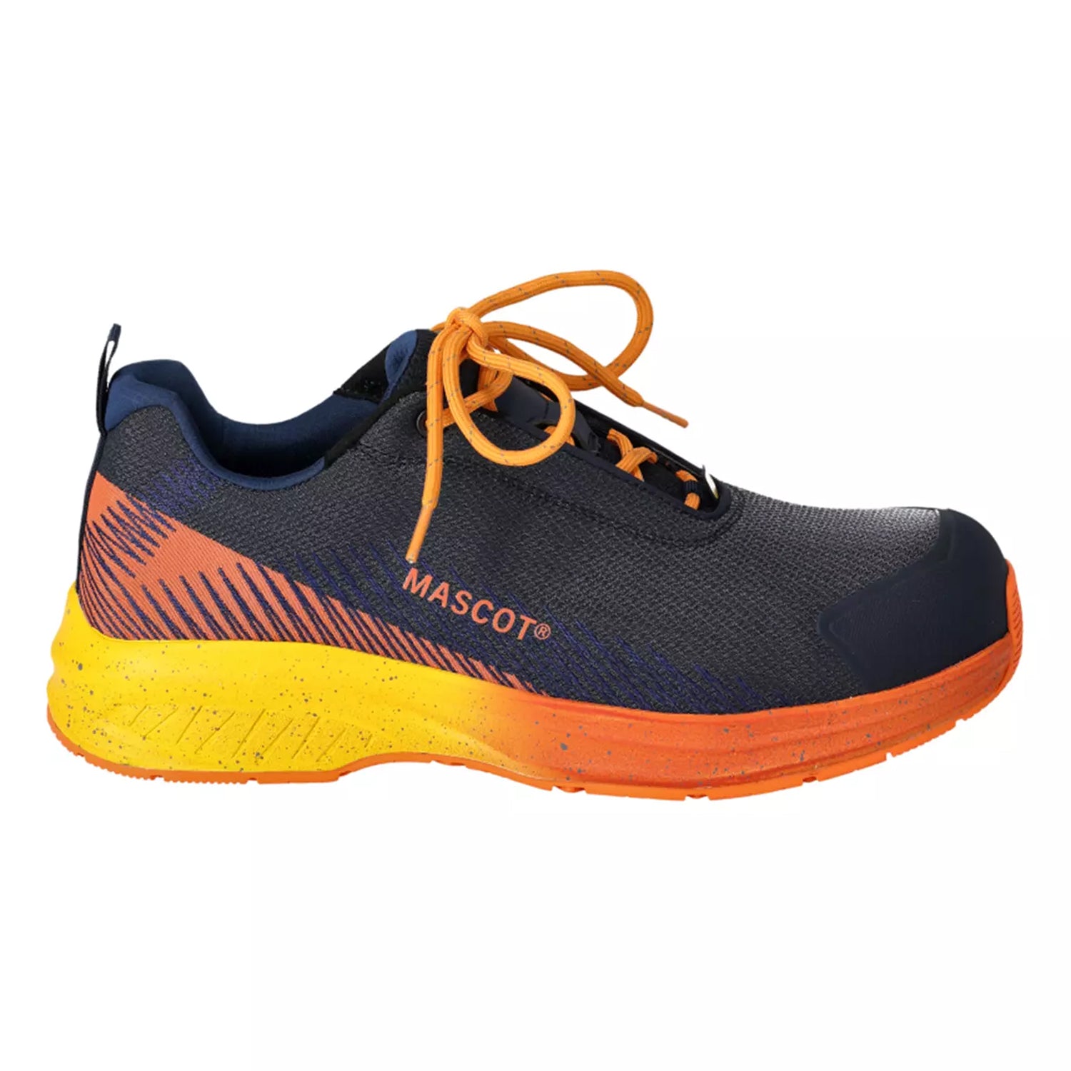 Dark Navy-Bright Orange - Front - Mascot Womens-Ladies Footwear Customised Safety Shoes